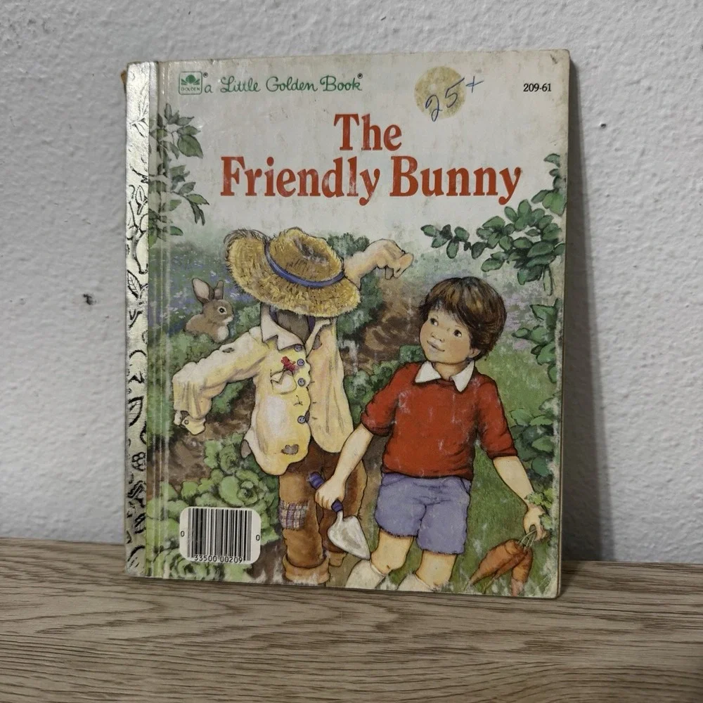 A Little Golden Book The Friendly Bunny 1985 #595 By Dorothy Kunhardt Vintage
